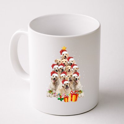 Labrador Retriever Dog Christmas Tree Lights Santa Hat Xmas Gift Coffee Mug