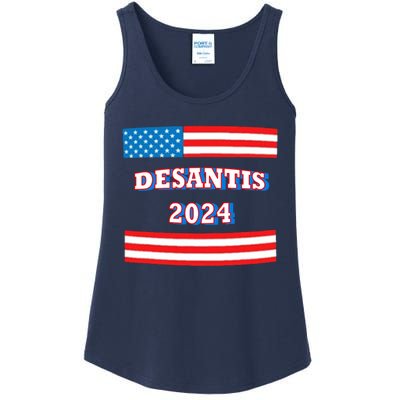 LCEMCOLDAE Ron Desantis For President 2024 Ladies Essential Tank