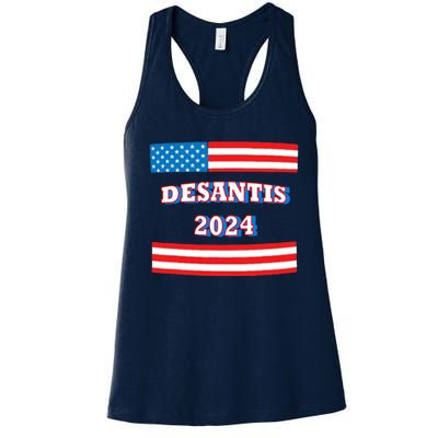 LCEMCOLDAE Ron Desantis For President 2024 Women's Racerback Tank