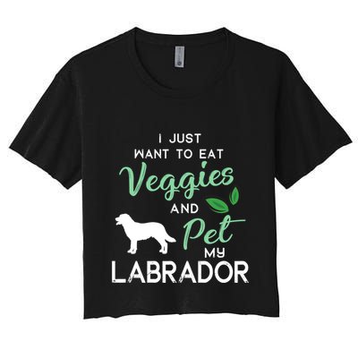 Labrador Retriever Dog Cigar Lover Owner Xmas Birthday Gift Crop Top