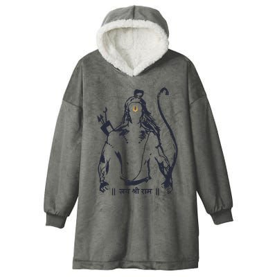 Lord Rama Diwali God For Indian Hindus Jai Shree Ram Hooded Wearable Blanket