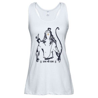 Lord Rama Diwali God For Indian Hindus Jai Shree Ram Ladies Essential Flowy Tank