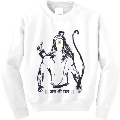 Lord Rama Diwali God For Indian Hindus Jai Shree Ram Kids Sweatshirt
