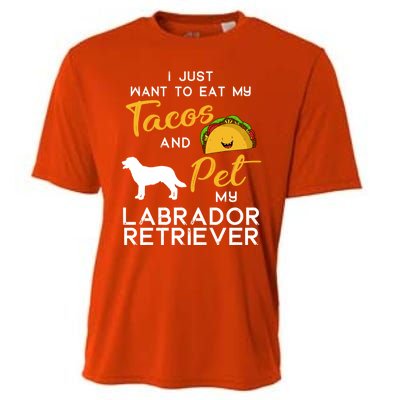 Labrador Retriever Dog Tacos Lover Owner Xmas Birthday Gift Cooling Performance Crew T-Shirt