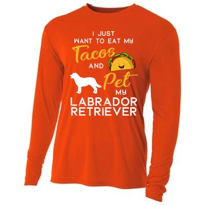 Labrador Retriever Dog Tacos Lover Owner Xmas Birthday Gift Cooling Performance Long Sleeve Crew