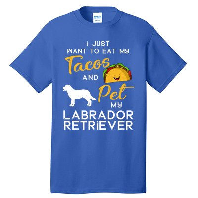 Labrador Retriever Dog Tacos Lover Owner Xmas Birthday Gift Tall T-Shirt