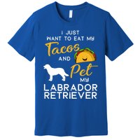 Labrador Retriever Dog Tacos Lover Owner Xmas Birthday Gift Premium T-Shirt