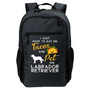 Labrador Retriever Dog Tacos Lover Owner Xmas Birthday Gift Daily Commute Backpack