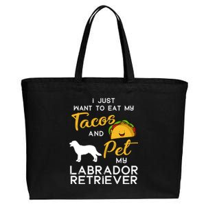 Labrador Retriever Dog Tacos Lover Owner Xmas Birthday Gift Cotton Canvas Jumbo Tote