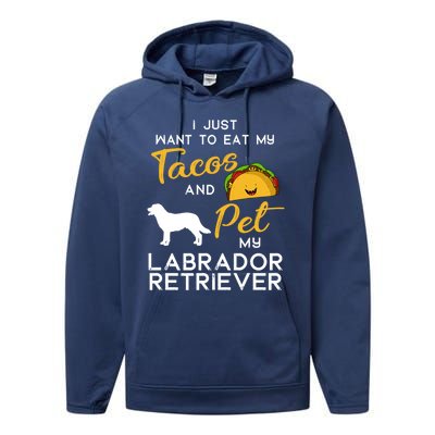 Labrador Retriever Dog Tacos Lover Owner Xmas Birthday Gift Performance Fleece Hoodie