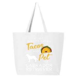 Labrador Retriever Dog Tacos Lover Owner Xmas Birthday Gift 25L Jumbo Tote