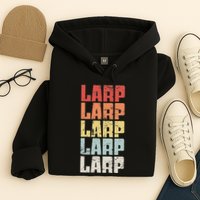 Larp Retro Distressed Larping Hoodie