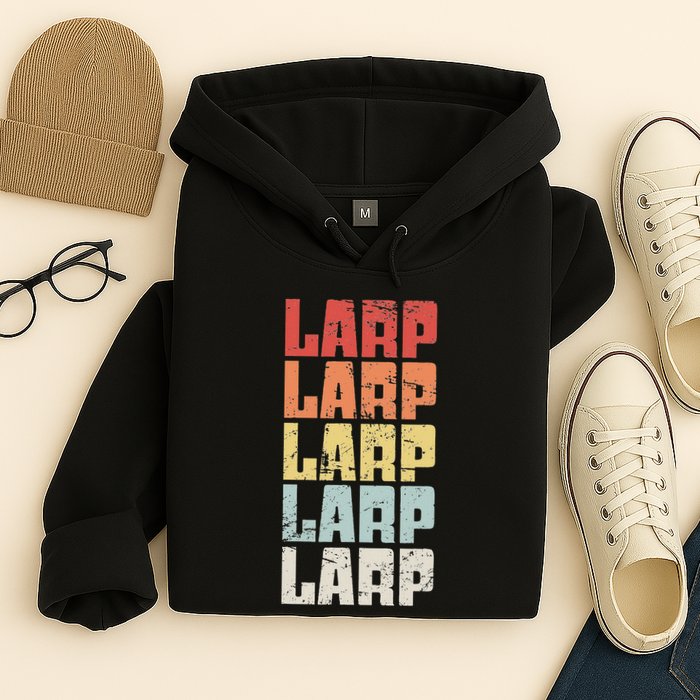 Larp Retro Distressed Larping Hoodie