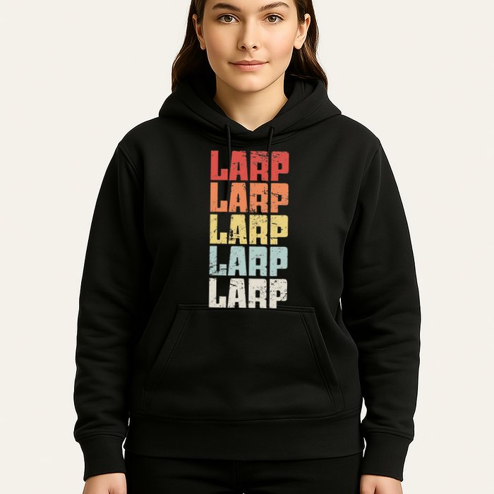 Larp Retro Distressed Larping Hoodie
