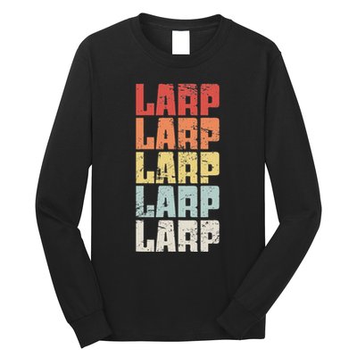 Larp Retro Distressed Larping Long Sleeve Shirt