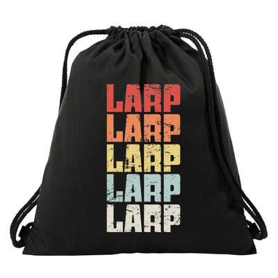 Larp Retro Distressed Larping Drawstring Bag