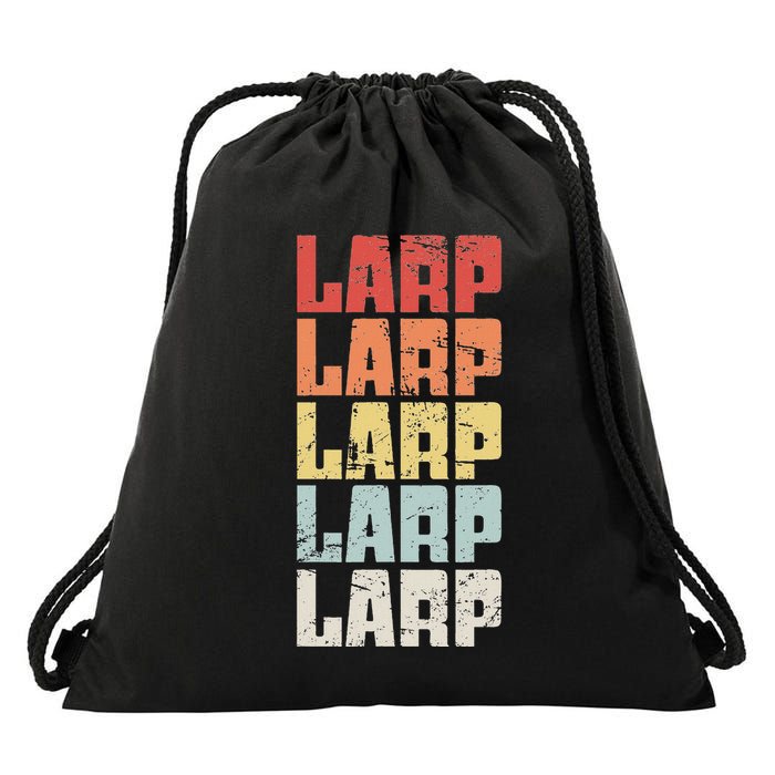 Larp Retro Distressed Larping Drawstring Bag