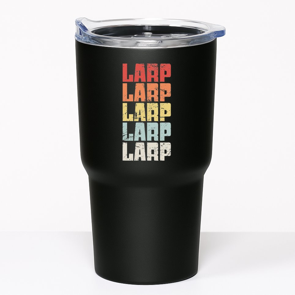Larp Retro Distressed Larping Tumbler