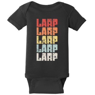 Larp Retro Distressed Larping Baby Bodysuit