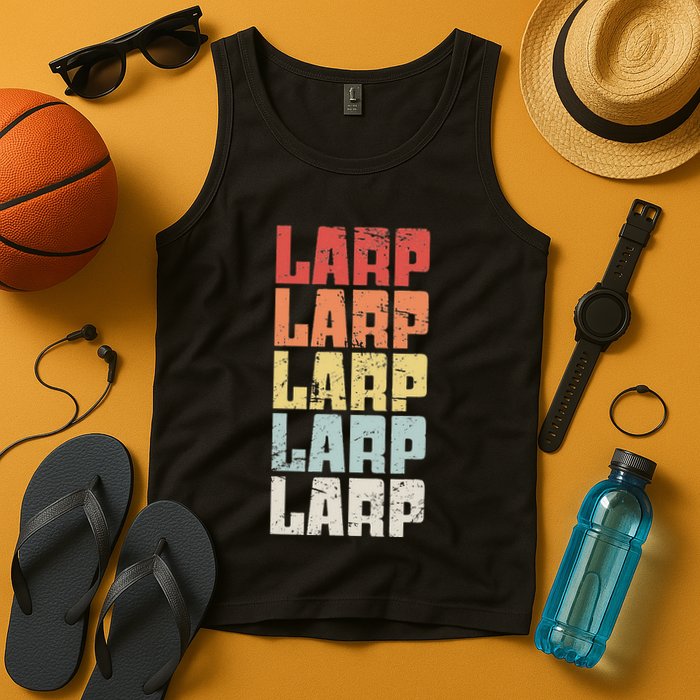 Larp Retro Distressed Larping Tank Top