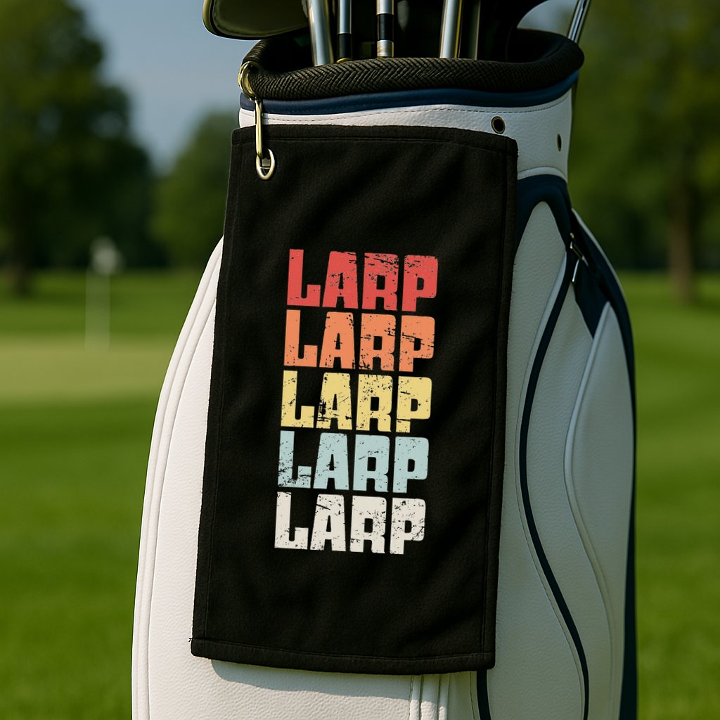 Larp Retro Distressed Larping Golf Towel