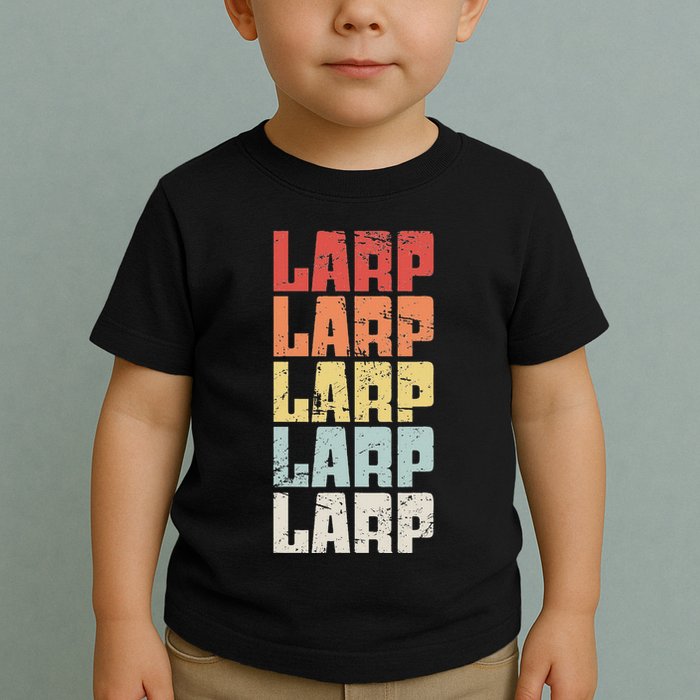 Larp Retro Distressed Larping Toddler T-Shirt