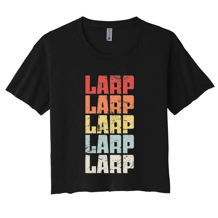 Larp Retro Distressed Larping Crop Top