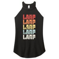 Larp Retro Distressed Larping Women's Perfect Tri Rocker Tank