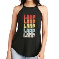 Larp Retro Distressed Larping Women's Perfect Tri Rocker Tank