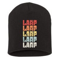 Larp Retro Distressed Larping Short Acrylic Beanie