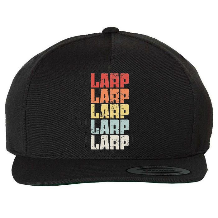 Larp Retro Distressed Larping Wool Snapback Cap