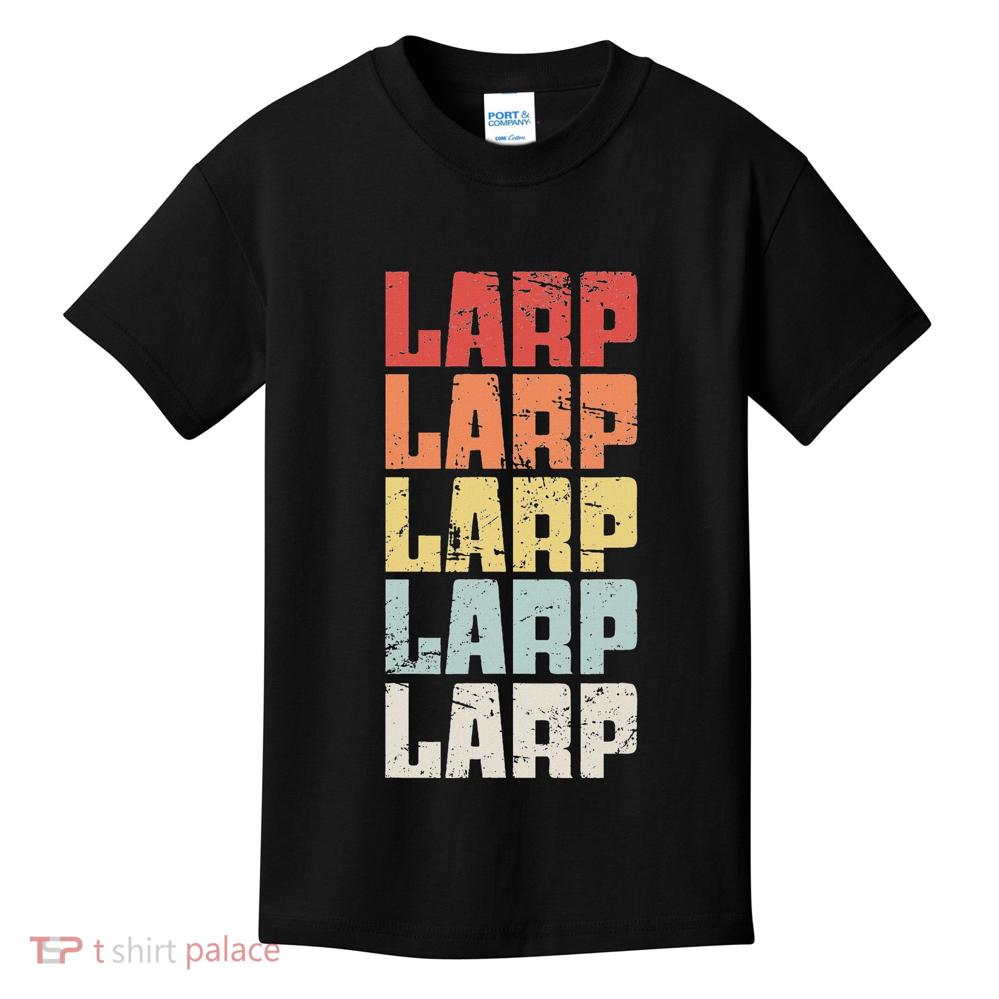 Larp Retro Distressed Larping Kids T-Shirt