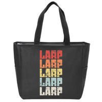 Larp Retro Distressed Larping Zip Tote Bag