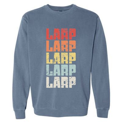 Larp Retro Distressed Larping Garment-Dyed Sweatshirt