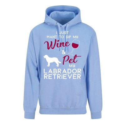 Labrador Retriever Dog Wine Lover Owner Xmas Birthday Gift Funny Gift Unisex Surf Hoodie