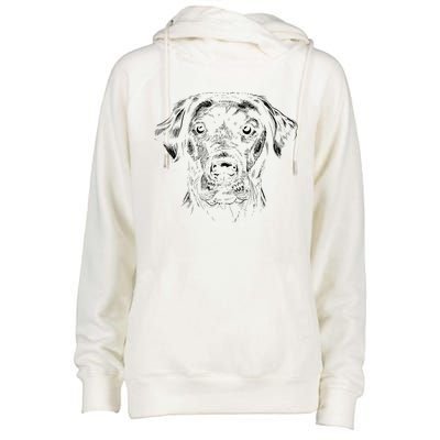 Labrador Retriever Dog Womens Funnel Neck Pullover Hood