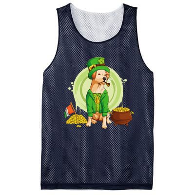 Labrador Retriever Dog Leprechaun Hat Irish Flag Labbi Mesh Reversible Basketball Jersey Tank