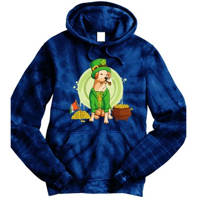 Labrador Retriever Dog Leprechaun Hat Irish Flag Labbi Tie Dye Hoodie