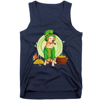 Labrador Retriever Dog Leprechaun Hat Irish Flag Labbi Tank Top