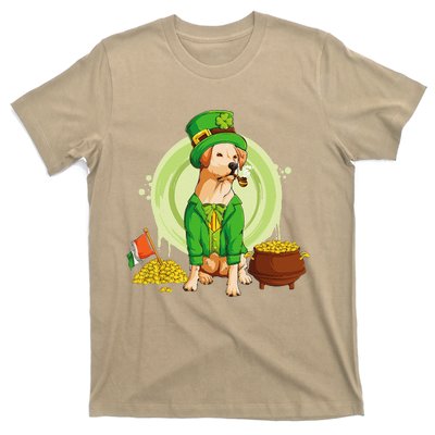 Labrador Retriever Dog Leprechaun Hat Irish Flag Labbi T-Shirt