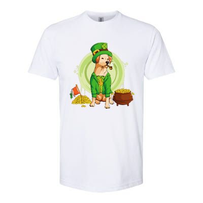 Labrador Retriever Dog Leprechaun Hat Irish Flag Labbi Softstyle® CVC T-Shirt