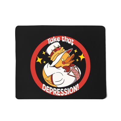 Lucifer Rubber Ducky Take This Depression Mousepad