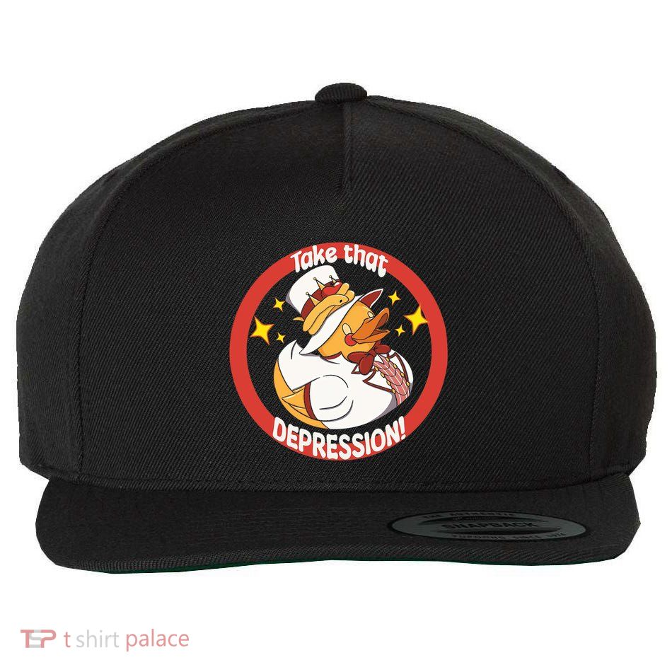 Lucifer Rubber Ducky Take This Depression Wool Snapback Cap