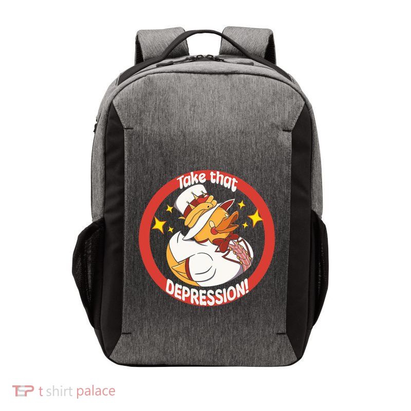 Lucifer Rubber Ducky Take This Depression Vector Backpack
