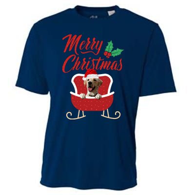 Labrador Retriever Dog Merry Christmas Design For The Holiday Season! Cooling Performance Crew T-Shirt