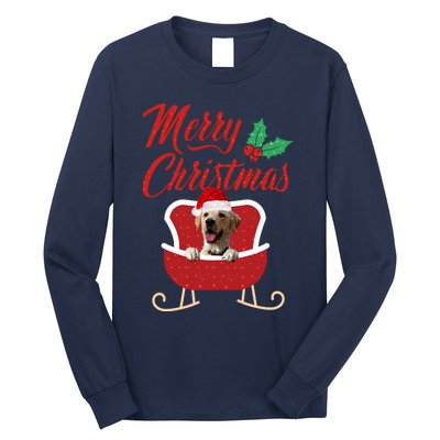 Labrador Retriever Dog Merry Christmas Design For The Holiday Season! Long Sleeve Shirt