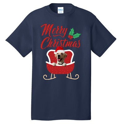 Labrador Retriever Dog Merry Christmas Design For The Holiday Season! Tall T-Shirt