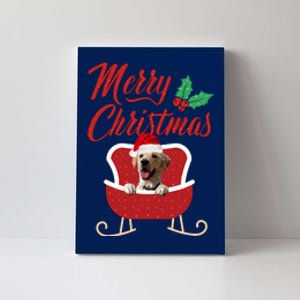 Labrador Retriever Dog Merry Christmas Design For The Holiday Season! Canvas