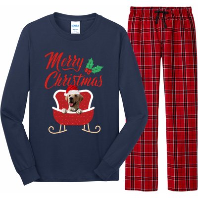 Labrador Retriever Dog Merry Christmas Design For The Holiday Season! Long Sleeve Pajama Set