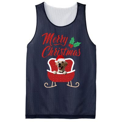 Labrador Retriever Dog Merry Christmas Design For The Holiday Season! Mesh Reversible Basketball Jersey Tank